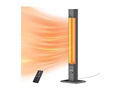 BIESQYA Outdoor Patio Heater with 9 Heat Levels Black