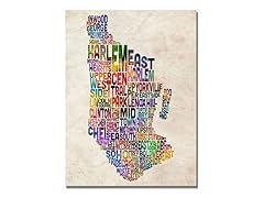 Manhatan Typography Map (3 Sizes)