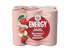 6PK V8 +ENERGY Strawberry Banana Energy Drink