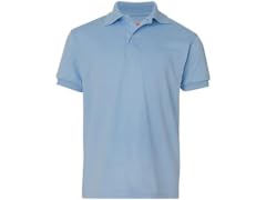 Hanes Boys (M) Short Sleeve Eco Jersey Light Blue