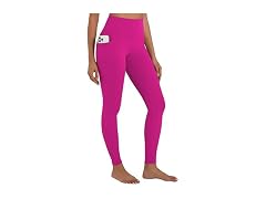 Sunzel Womens Leggings 25in M Hot Pink W/Pockets