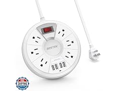 Travel Power Strip, BESTEK 6Ft Extension Cord