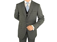 4-Piece Vested Suit Extra Pants-Char 46R