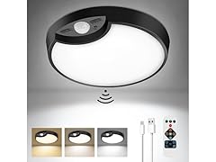 VerRon 7.5" Motion Sensor Ceiling Light, Black