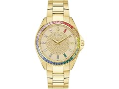 Bulova Men's Crystal Phantom Gold Tone Watch