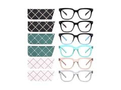 6 PK Blue Light Blocking Reading Glasses