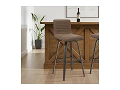 Armen Living Vienna Swivel Bar Height Bar Stool, Set of 3