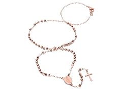 18k Rose Gold Plated Rosary