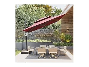 east end patio umbrella 9 Market Gray/Bronze(1966RR) Umbrella surface FIM P-Series 13' Octagon Cantilever