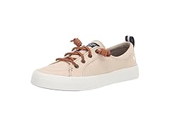 Sperry womens Crest Vibe Linen Sneaker, Oat, 6.5 US