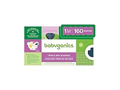 Babyganics Size 1 Diapers 160ct