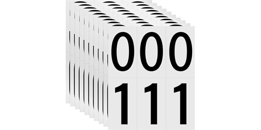 Adhesive Mailbox Numbers 3
