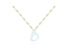 Lusomch Jade Heart Pendant White