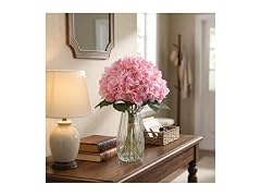 6-Piece Artificial Hydrangea Arrangement Pink