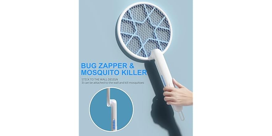 Mosqzap 2-in-1 Electric Bug Zap Racket + Lamp