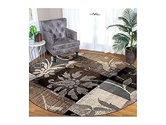 Superior Modern Floral Patchwork Indoor Rug