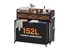 SAKSUN Laundry Sorter 3 Sections