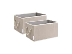 Suptinwear Storage Baskets for Shelves, Clay