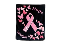 Pink Ribbon Throw Blanket, 50x60, Multi