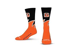 CINCINNATI BENGALS Black Wave Crew Sock (L)