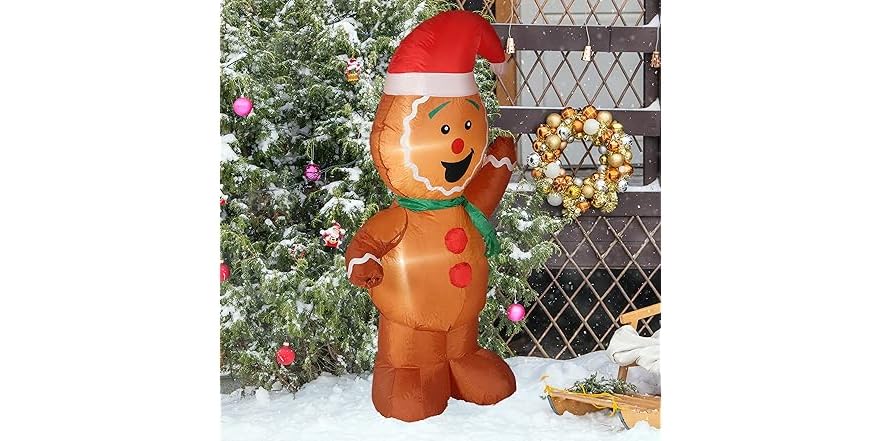 Inflatable Festive Gingerbread Man