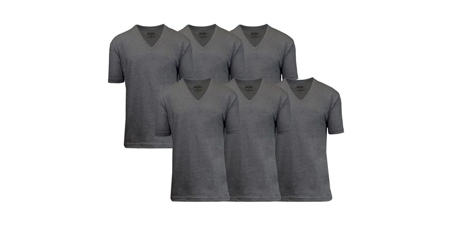 Mens Cotton V-Neck Undershirt 6PK