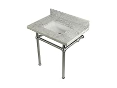 Kingston Brass Top, Carrara Marble White/Polished Chrome