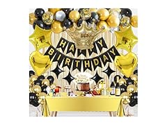 JiaYJinX Black and Gold Birthday Party 