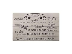 SoHome Kitchen Mat Kitchen Rules 18x55