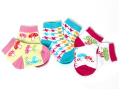 Mushroom Crew Socks (3 pr)