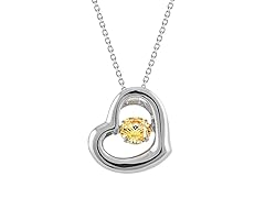 Swarovski CZ Canary Heart Pendant
