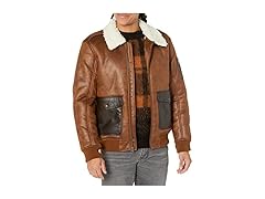 Levis Mens Faux Leather Aviator Bomber