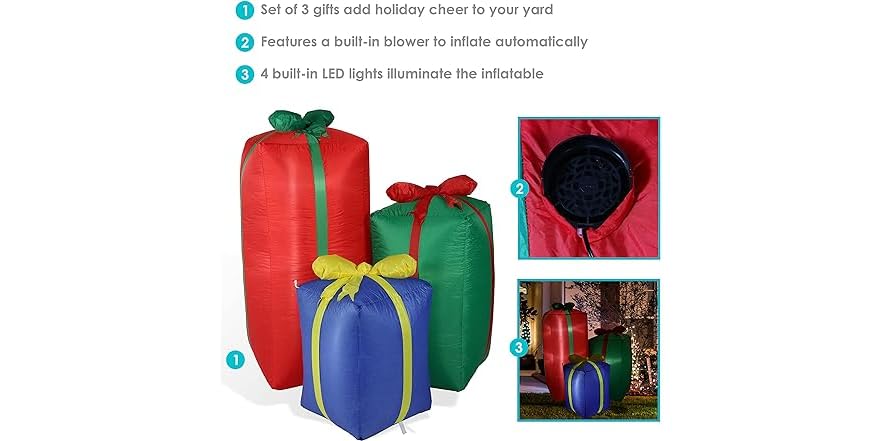 Inflatable Holiday Present Trio