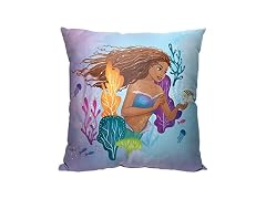 Northwest Little Mermaid Pillow, 18" x 18"