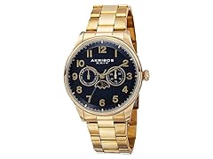 Men's Swiss Quartz Multifunction Moon Phase SS  Watch