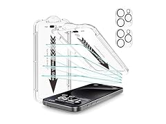 EZ-GLAZ iPhone 15 Pro Screen Protector 4+2 Pack