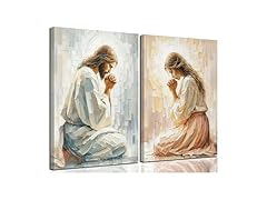 Generic 2Pcs Jesus Canvas Wall Art