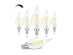 TOBUSA Dimmable E12 Candelabra LED Bulbs, 60W, 6PK
