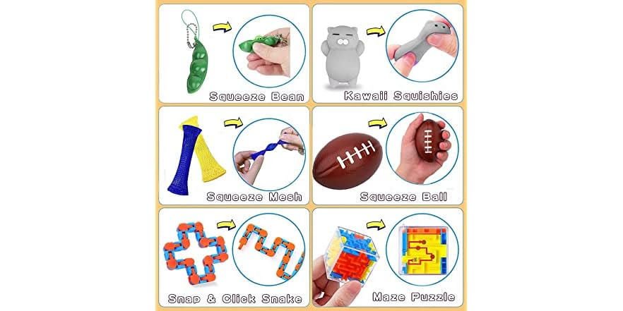 Ahsado 35 Pcs Fidget Toy Set