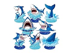 16 Pcs Shark Party Decorations