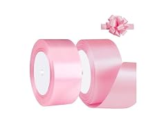 SUTOUG Pink Satin Ribbon 1 1/2 Inch x 2 Rolls