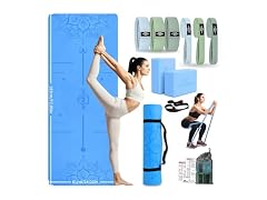 DICYWUDI Blue Yoga Mat Starter Kit