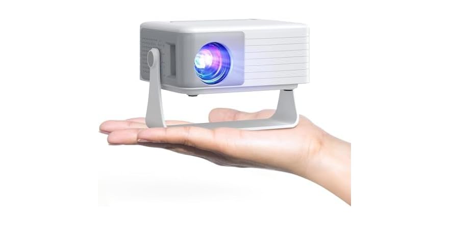 AKIYO Mini Projector (2026) — 1080P, WiFi, Bluetooth, 360° Rotating