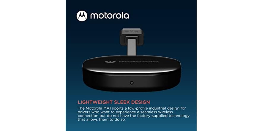 Motorola MA1 Wireless Android Auto Adapter | Direct Plug-In USB | Open Box