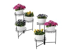 Sunnydaze Decor HMI-729 3-Tier Flower Plant Stand 2PK