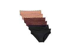 (6 PK) Amazon Essentials Lace Trim Bikini Panty