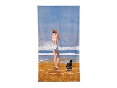 Conde Nast Archive-Beach Girl Dog Beach Towel