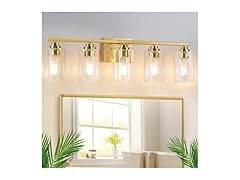 VerRon 5-Light Gold Bathroom Light Fixtures, 31"