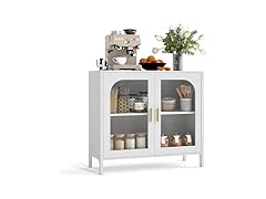 OBEKANN Sideboard Storage Cabinet with Adjustable Shelves