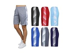4PK Womens Loose Fit Stripe Mesh Shorts